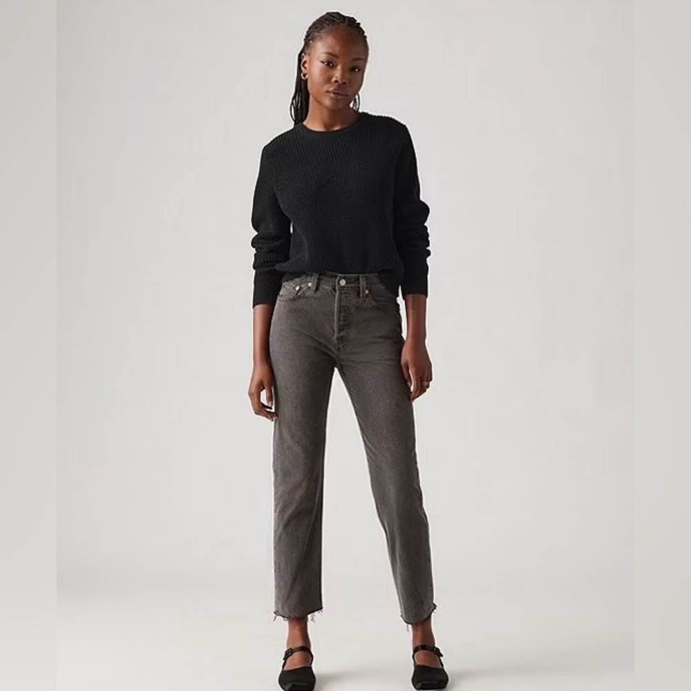 Levi's 501 High Rise Cropped Straight Leg Button Fly Jeans Women’s Size 26
